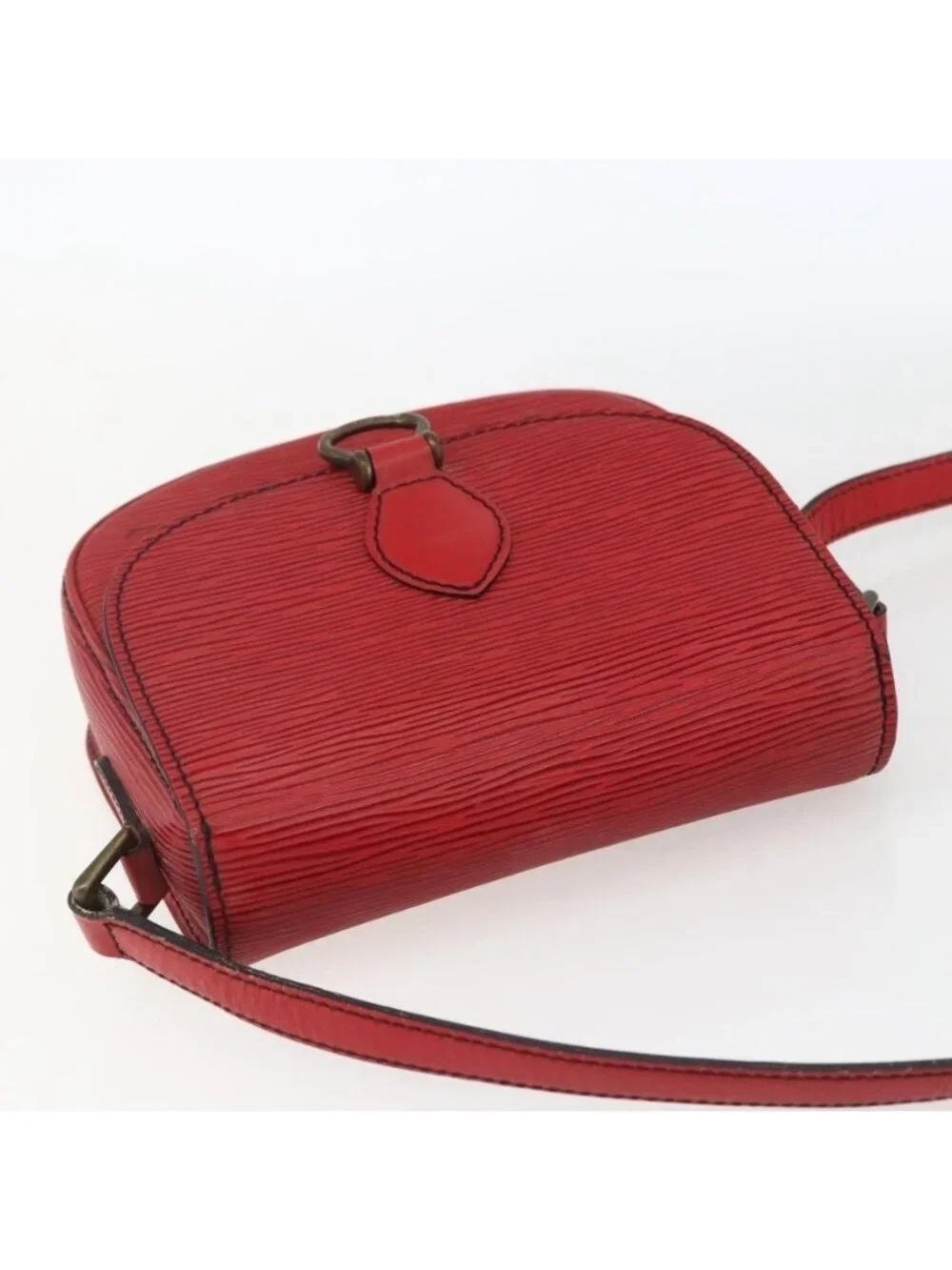 Authentic LOUIS VUITTON Epi Saint Cloud PM Shoulder Bag Red M52217 LV